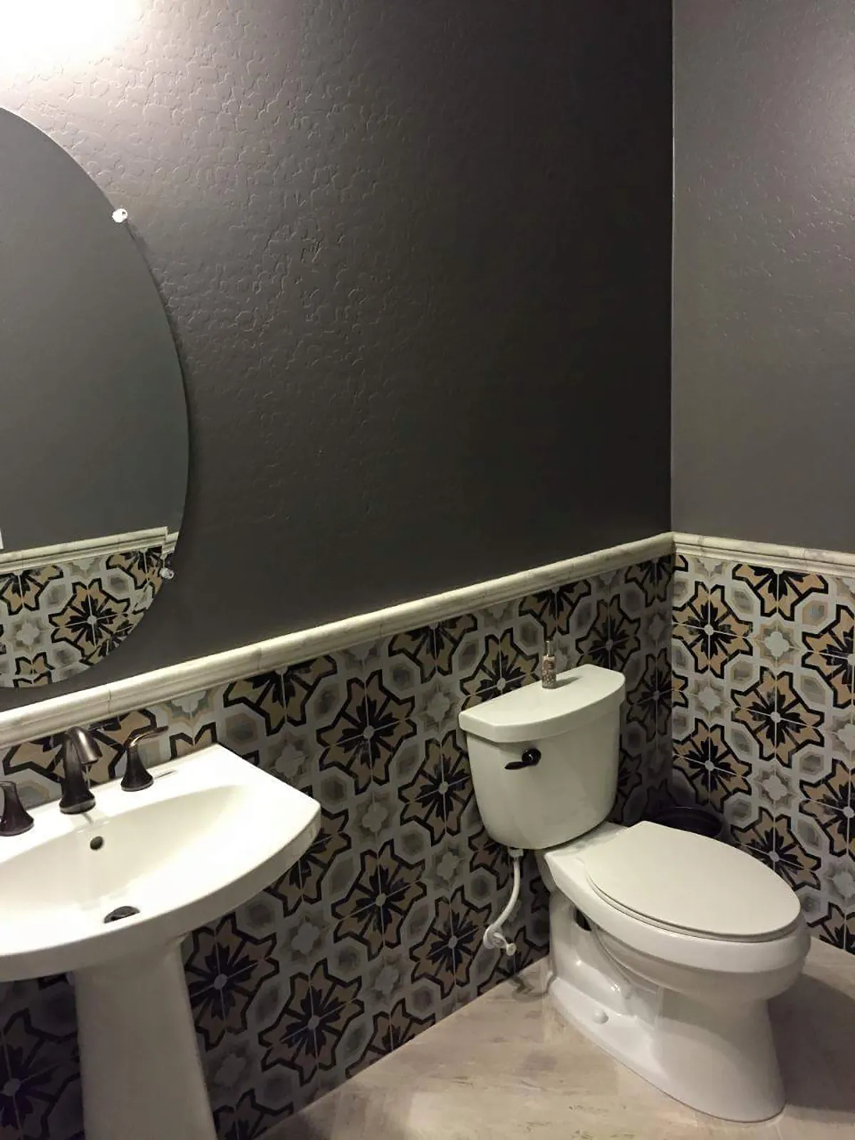 Schilens Powder Room Power room tile | Legend Flooring